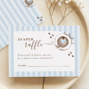 Informações Cartão de Rifa de Fraldas Baby Is Brewing Blue Str