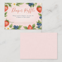 Cartão de Rifa de Fraldas com Design Rústico Doce 