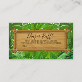 Informações Cartão de Rifa de Fraldas de Palma Tropical