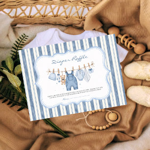 Informações Cartão de Rifas de Fraldas Blue Jean Baby Clothesl
