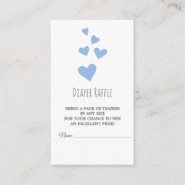 Informações Cartão de Rifas de Fraldas de Coração de Aquarela 