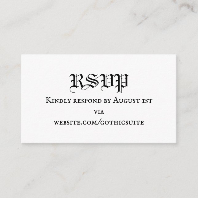 Informações Cartão de RSVP (Frente)