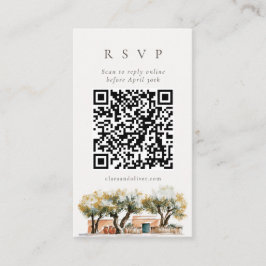 Informações Cartão de RSVP com Código QR do Olival Mediterrâne
