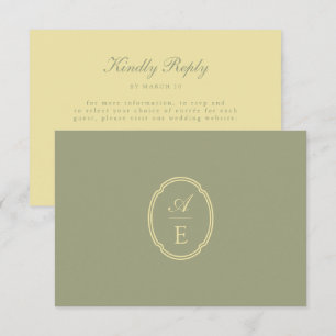 Informações Cartão de RSVP de Casamento com Código QR em Amare