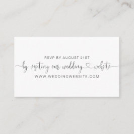 Informações Cartão de RSVP de Casamento Online
