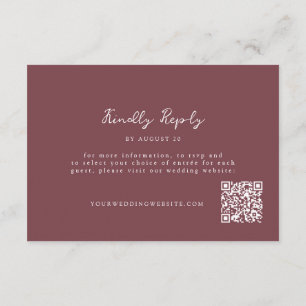 Informações Cartão de RSVP de Casamento Online com Código QR B