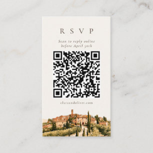 Informações Cartão de RSVP de Código QR da Cidade Alta da Tosc
