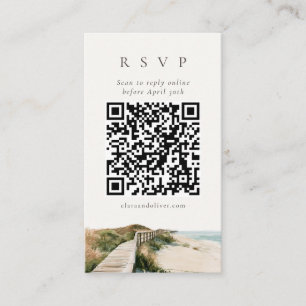 Informações Cartão de RSVP de Código QR de Grama de Duna Outer