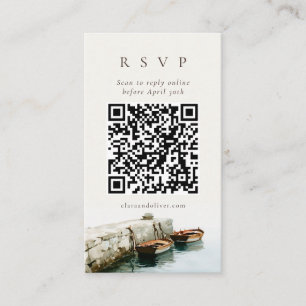 Informações Cartão de RSVP de Código QR do Barco de Pesca de M