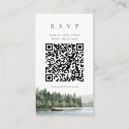 Informações Cartão de RSVP de Código QR do Lago Pine do Noroes