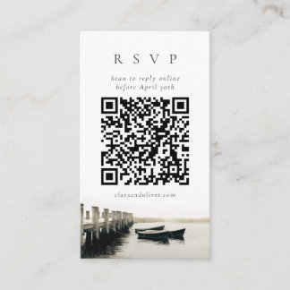 Informações Cartão de RSVP de Código QR Náutico do Porto de Ca