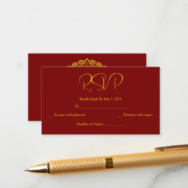 Informações cartão de rsvp de mandala dourada