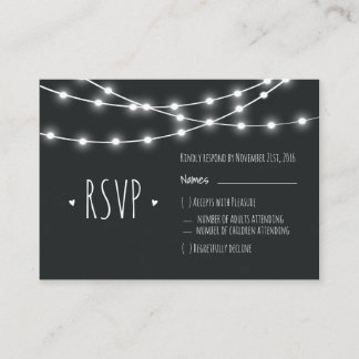Informações Cartão de RSVP de Quadro Negro Shabby Chic