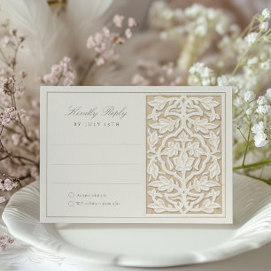 Informações Cartão de RSVP Elegância Floral Islâmica