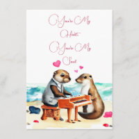 Cartão de Saudação de Amor com Casal Externo