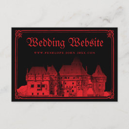 Informações Cartão de Site de Casamento Borda de Castelo Gótic