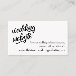 Informações Cartão de Site de Casamento BW com Tipografia Mini