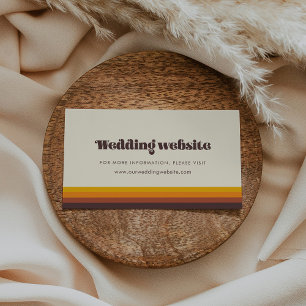 Informações Cartão de site de casamento com cores vintage retr