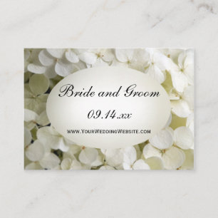 Informações Cartão de Site de Casamento de Hydrangea Branco