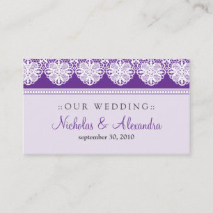 Informações Cartão de Site de Casamento de Lavanda de Local Vi