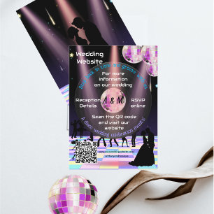 Informações Cartão de Site de Casamento Disco Personalizável