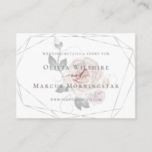 Informações Cartão de Site de Casamento  Dusty Mauve Floral