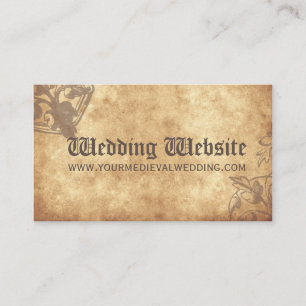 Informações Cartão de Site de Casamento Medieval