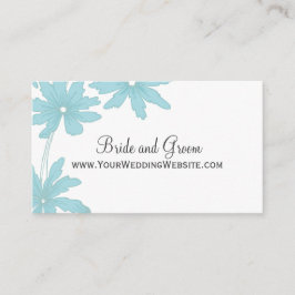 Informações Cartão de Sítio de Casamento do Daisies Azul Claro
