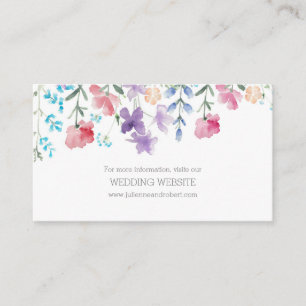 Informações Cartão de Sítio Web de Casamento Floral de Cores A