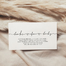 Cartão de solicitação de livro de chá de fraldas b