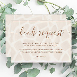 Informações Cartão de Solicitação de Livro de Chás de fraldas 