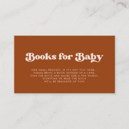 Informações cartão de solicitação de livro do Chá de fraldas l