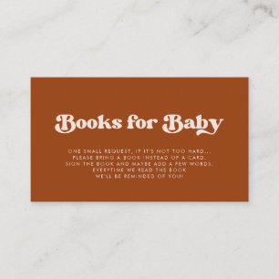 Informações cartão de solicitação de livro do Chá de fraldas l