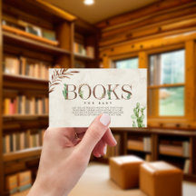 Cartão de Solicitação de Livro para Chá de Bebê de
