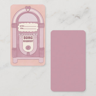 Informações Cartão de Solicitação de Música Retro Blush Jukebo