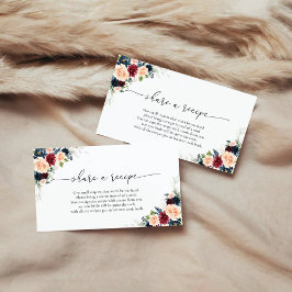 Informações Cartão de Solicitação de Receita Burgundy e Navy