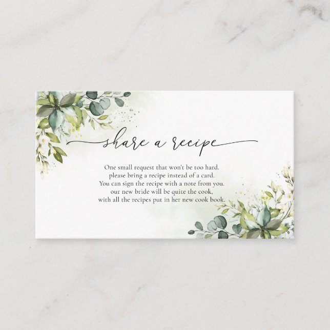 Informações Cartão de Solicitação de Receita de Folhagem (Frente)