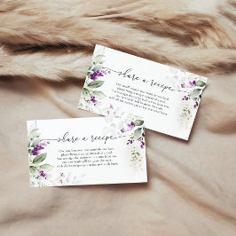 Informações Cartão de Solicitação de Receita de Lavanda Verde 