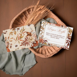 Informações Cartão de Sorteio de Fraldas Floral Terracota Boho