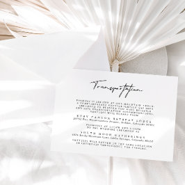 Informações Cartão de Transporte para Casamento Simples em Pre