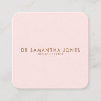 Cartão de Visita de Médico Rosa Moderno Minimalist