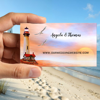 Informações Cartão de visita do Site de Casamento de Praia de