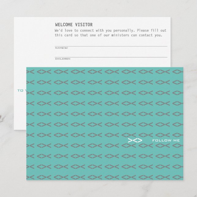 Informações Cartão de Visitante Texto Peixe de Jesus (Frente/Verso)