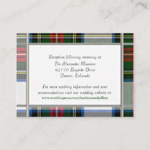 Informações Cartão de Xadrez Stewart Dress Casamento