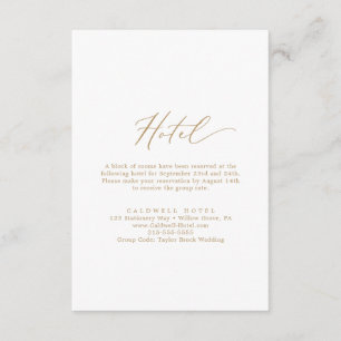 Informações Cartão Delicado de Gabinete do Hotel Calligraphy 