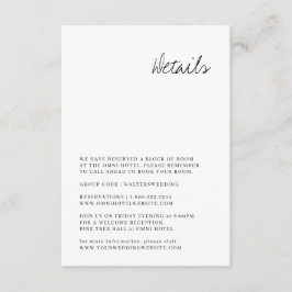 Informações Cartão Detalhado de Casamento Moderno Desenhado à 