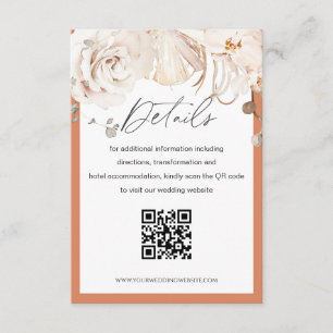 Informações Cartão detalhado de código QR do casamento de jard
