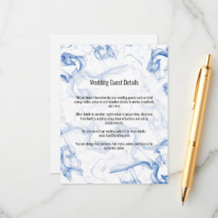 Informações Cartão do Invólucro de Detalhes do Casamento da Ci