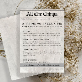 Informações Cartão do Receptáculo Pormenores do Dia de Casamen