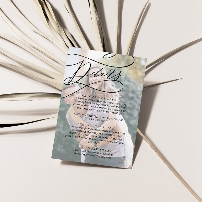 Informações Cartão do receptáculo Romântico de detalhes de fot (Criador carregado)